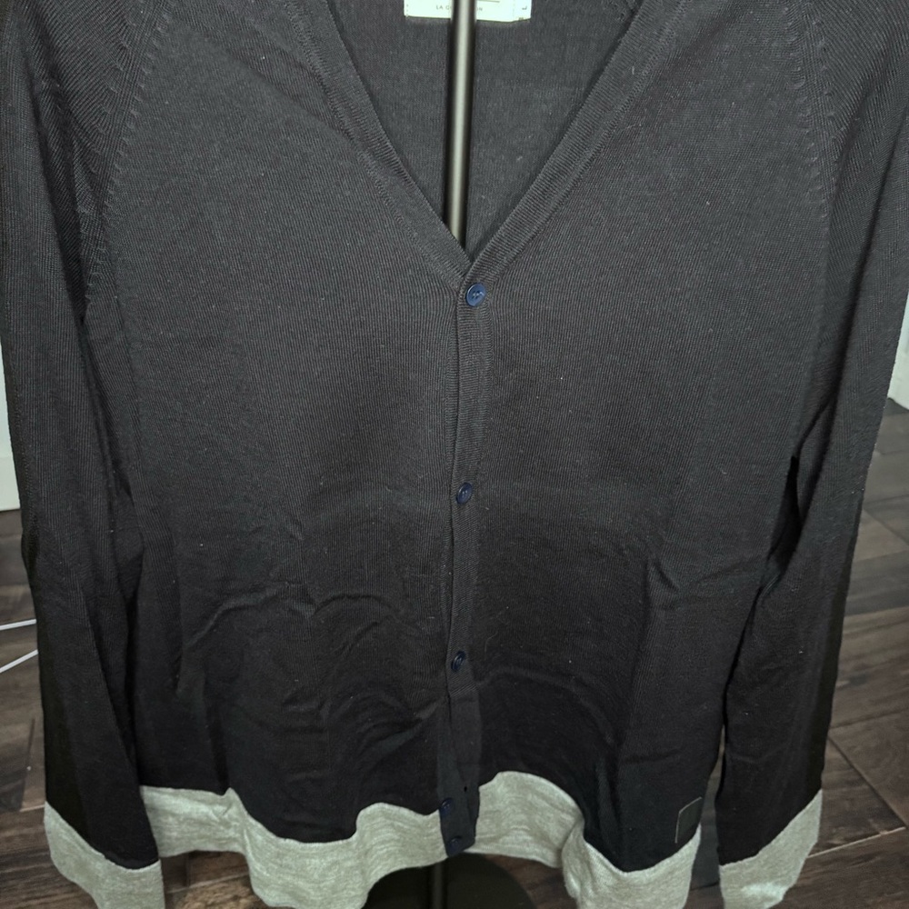 Eleven Paris Black/Navy Sweater with Gray Cuffing